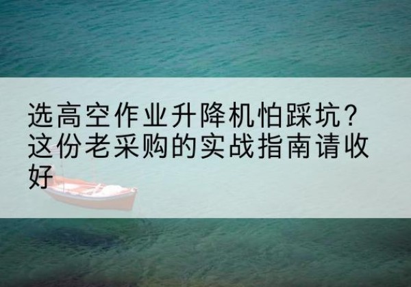 安泽高空作业升降机厂家推荐-选高空作业升降机怕踩坑？这份老采购的实战指南请收好