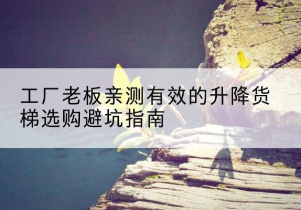 安泽升降货梯怎么选-工厂老板亲测有效的升降货梯选购避坑指南